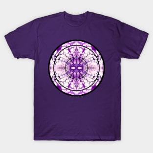 White/Purple Paint Pour Pattern T-Shirt